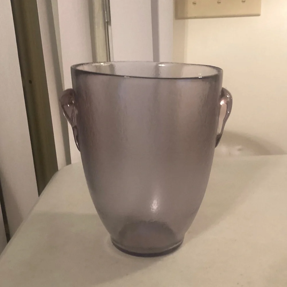 Violet glass ice bucket made in Italy - Picture 1 of 5